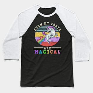 even my farts are magical funny unicorn vintage- Baseball T-Shirt